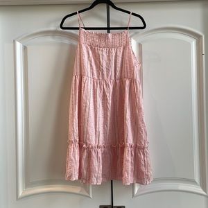 hyfve pink and yellow mini dress